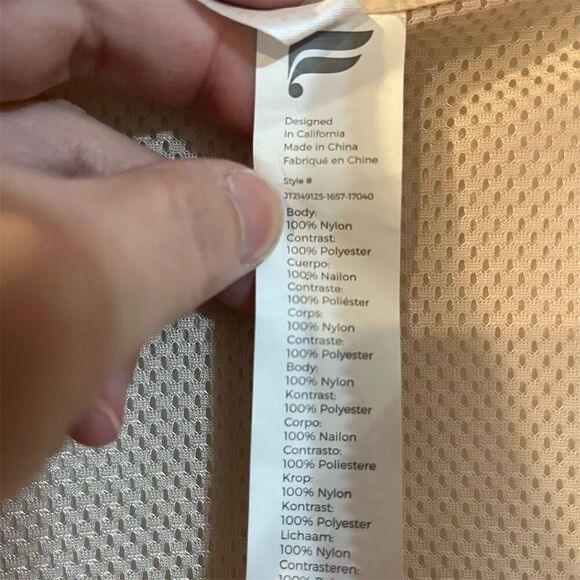 Fabletics Women's Cropped Half Zip Jacket Beige Size M - Picture 6 of 7